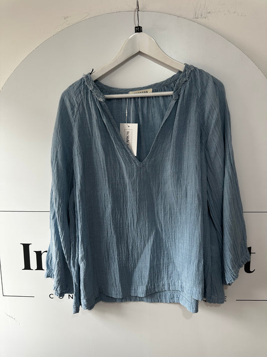 Blue MASSCOB Blouse, Medium