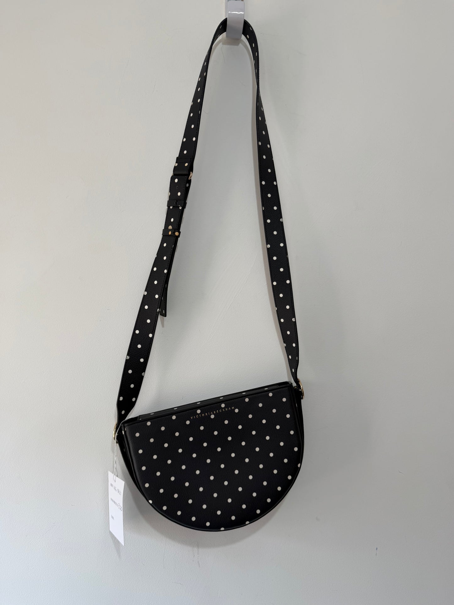 Preloved Black Polka Dot Victoria Beckham Handbag