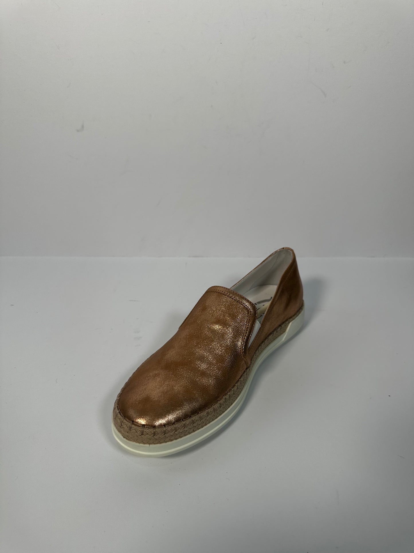 Gold Tods Espadrille Shoes, 37.5