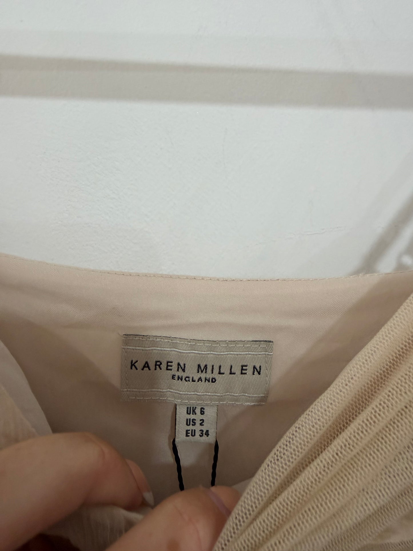 Preloved Beige Karen Millen Dress, Size 6