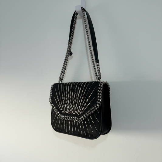 Pre-owned, Studded Suede Black and Silver Stella McCartney Falabella Box Bag
