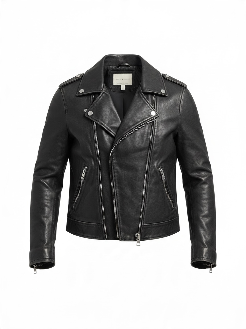 Preloved Lucky Brand Leather Jacket Size Large Black