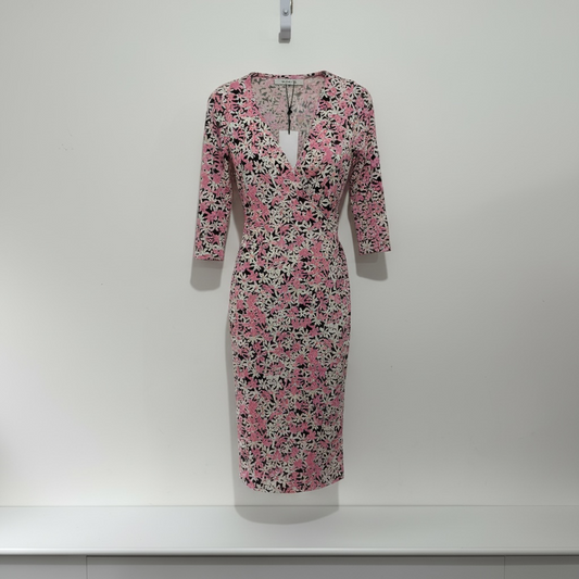 Pre-owned, NEW, Pink DVF Dress, Size 8