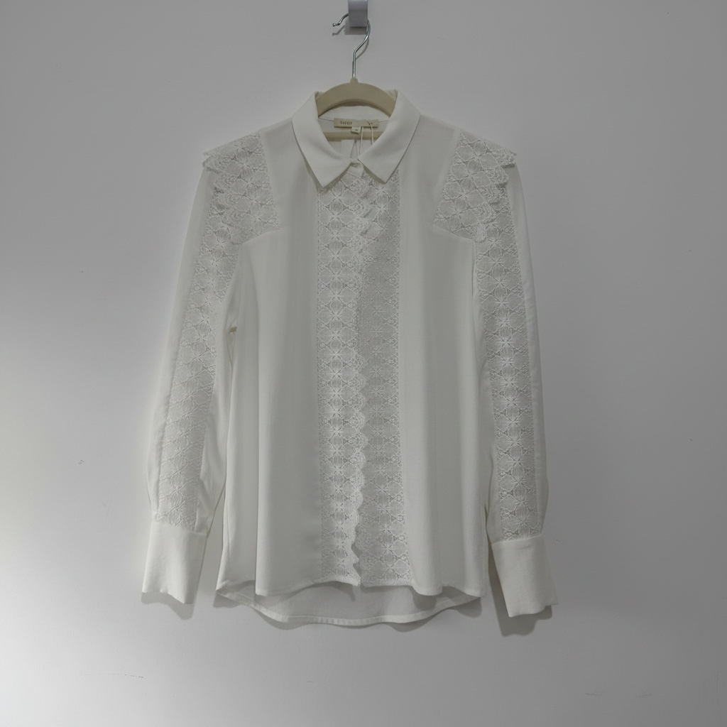 Preloved, White Maje Blouse, Size 1 (S)