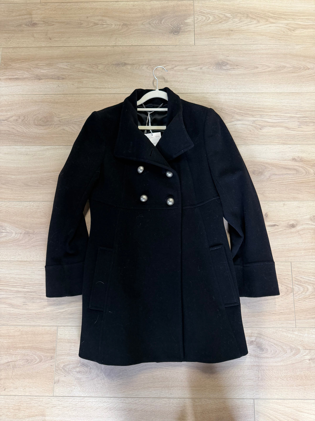 Preloved Hobbs Military Coat UK 10 Black