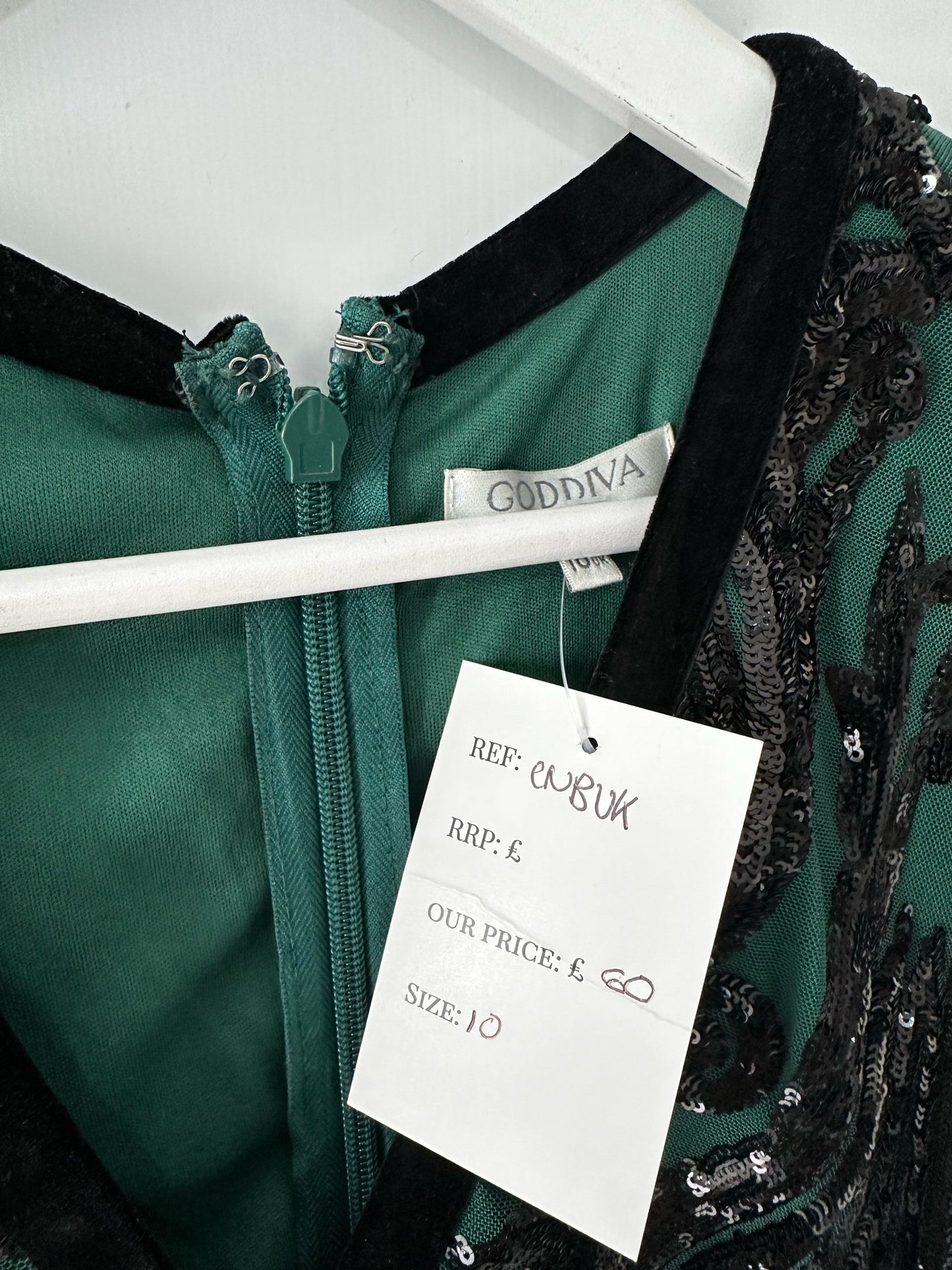 Goddiva Green Dress - 10