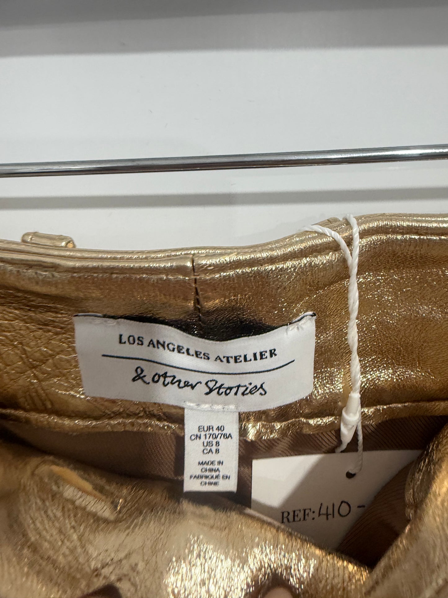 Gold & Other Stories Leather Trousers, Size 12