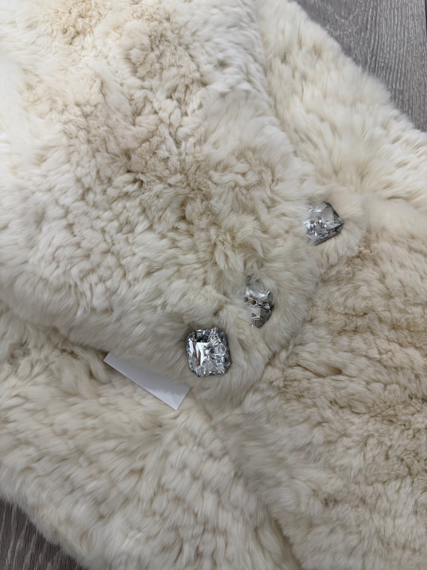 Fur Cream Shawl, One Size