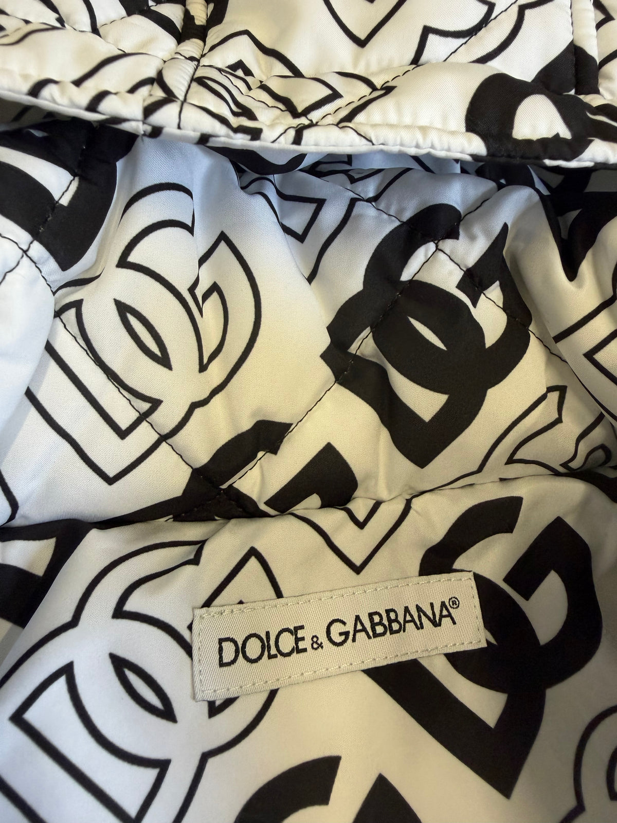 Preloved Dolce & Gabbana Kids Coat Age 6 Black & White Logo
