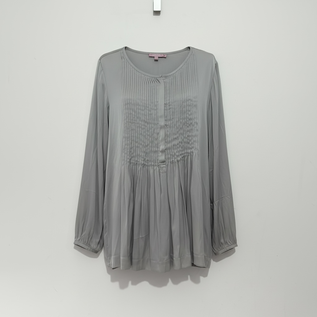 Pre-owned, Grey Calypso Blouse, Size M