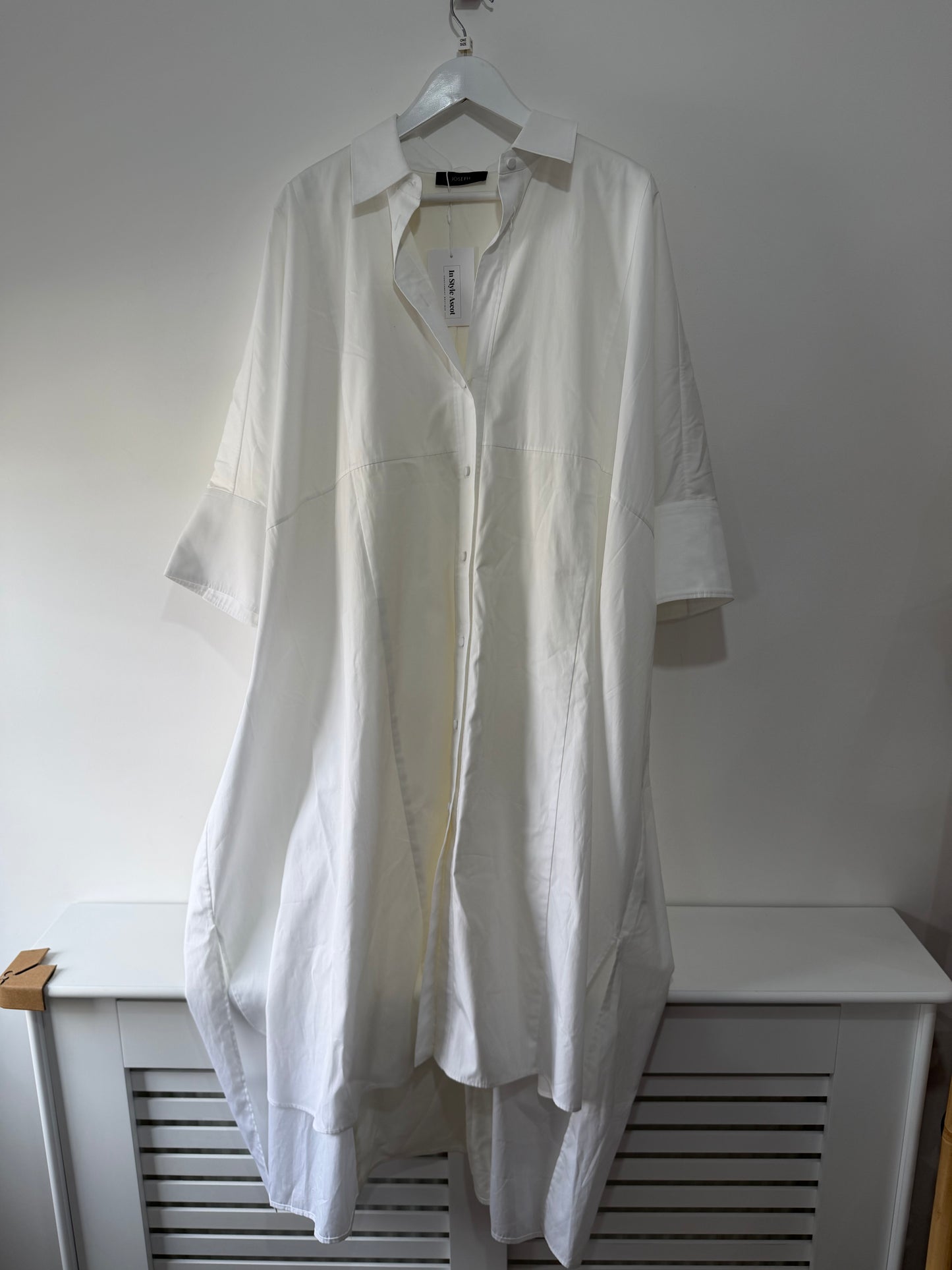 Pre-owned, White Joseph Shirt Dress, One Size