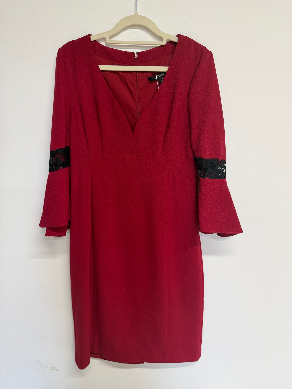 Preloved Nanette Lepore Dress Size 12 Burgundy