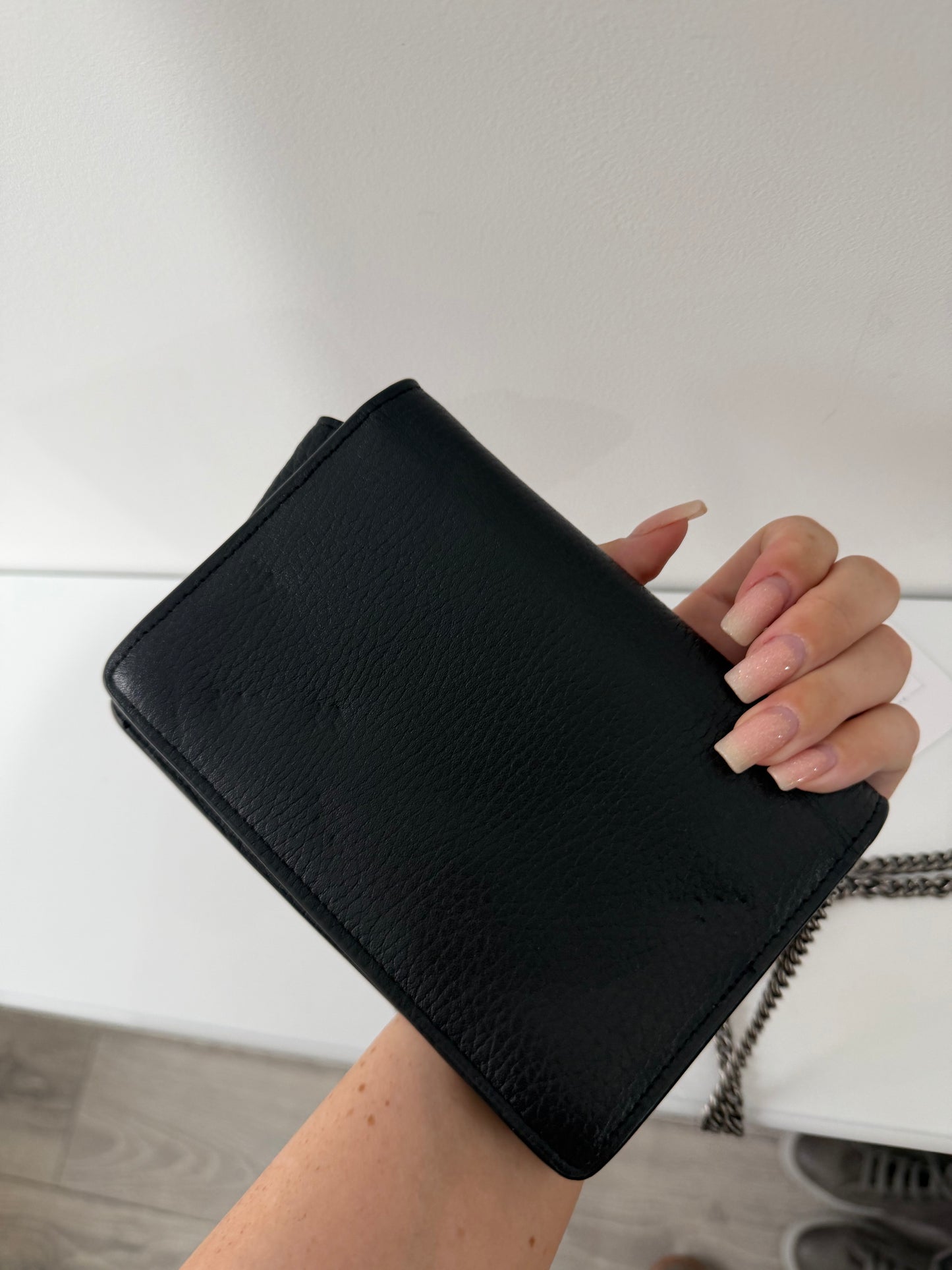 Pre-owned Black Gucci Dionysus mini chain bag