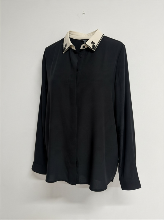 Preloved Raoul Blouse Size UK 14 Black
