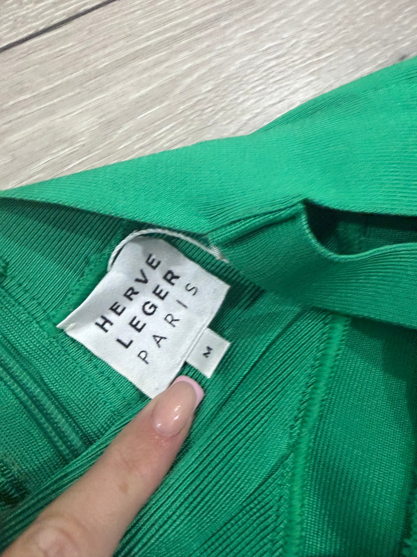 Green Herve Leger Bandage Dress, Size M (feels like S)