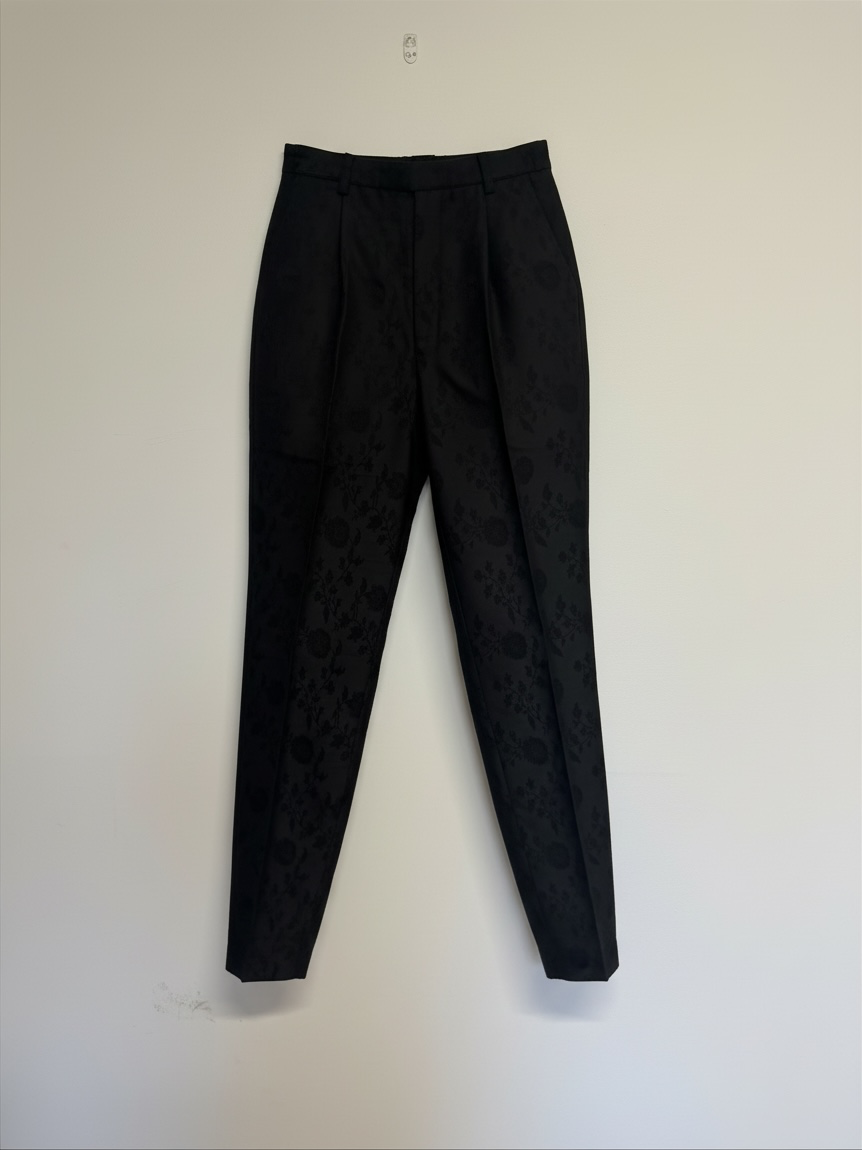 Preloved Workers for freedom Trousers Size 2 Black Floral