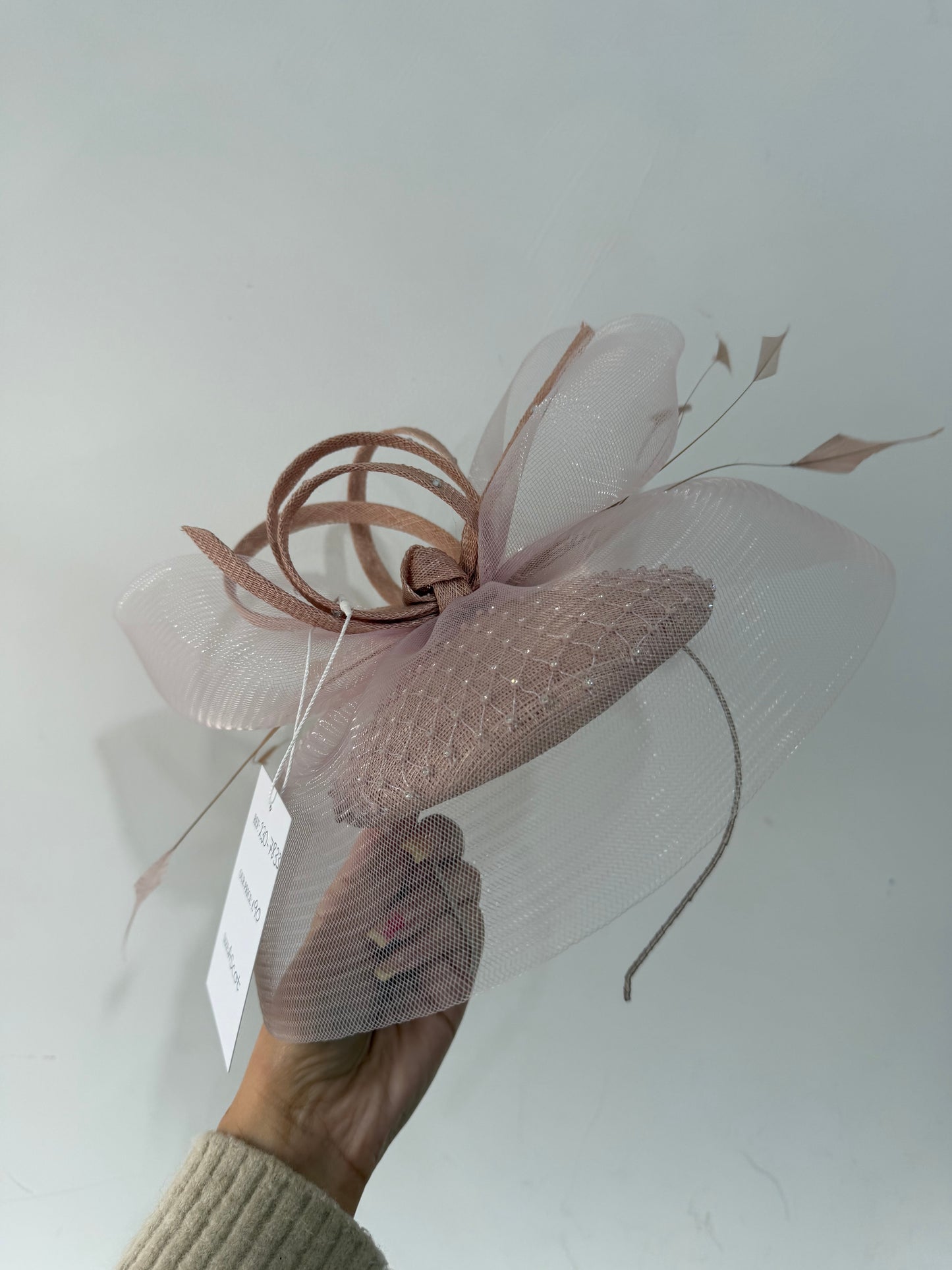 Preloved Blush Pink Snoxell & Gwyther Fascinator, Ascot