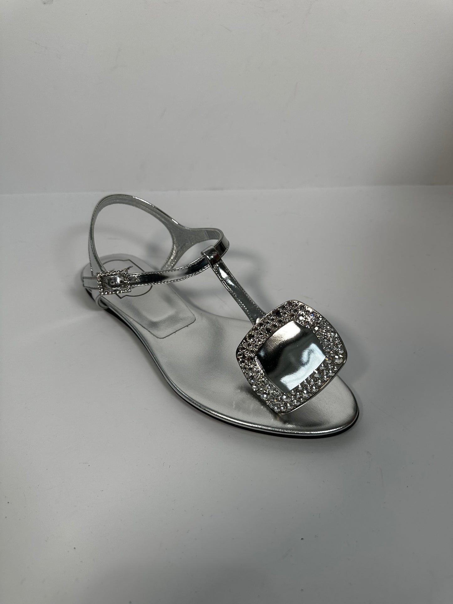 Silver Roger Viver Sandals, 4.5