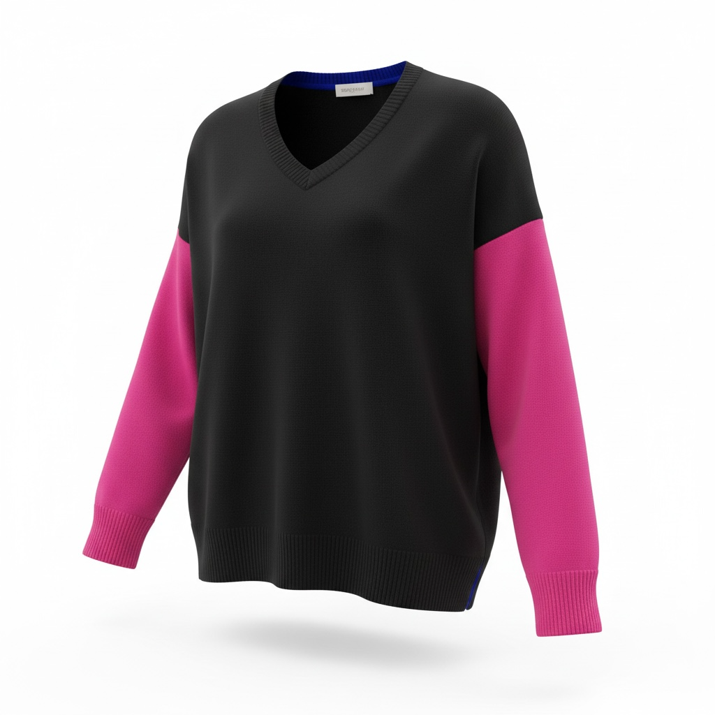 Blue/Blue/Pink BNWT Cocoa Cashmere 100% Cashmere Jumper, L