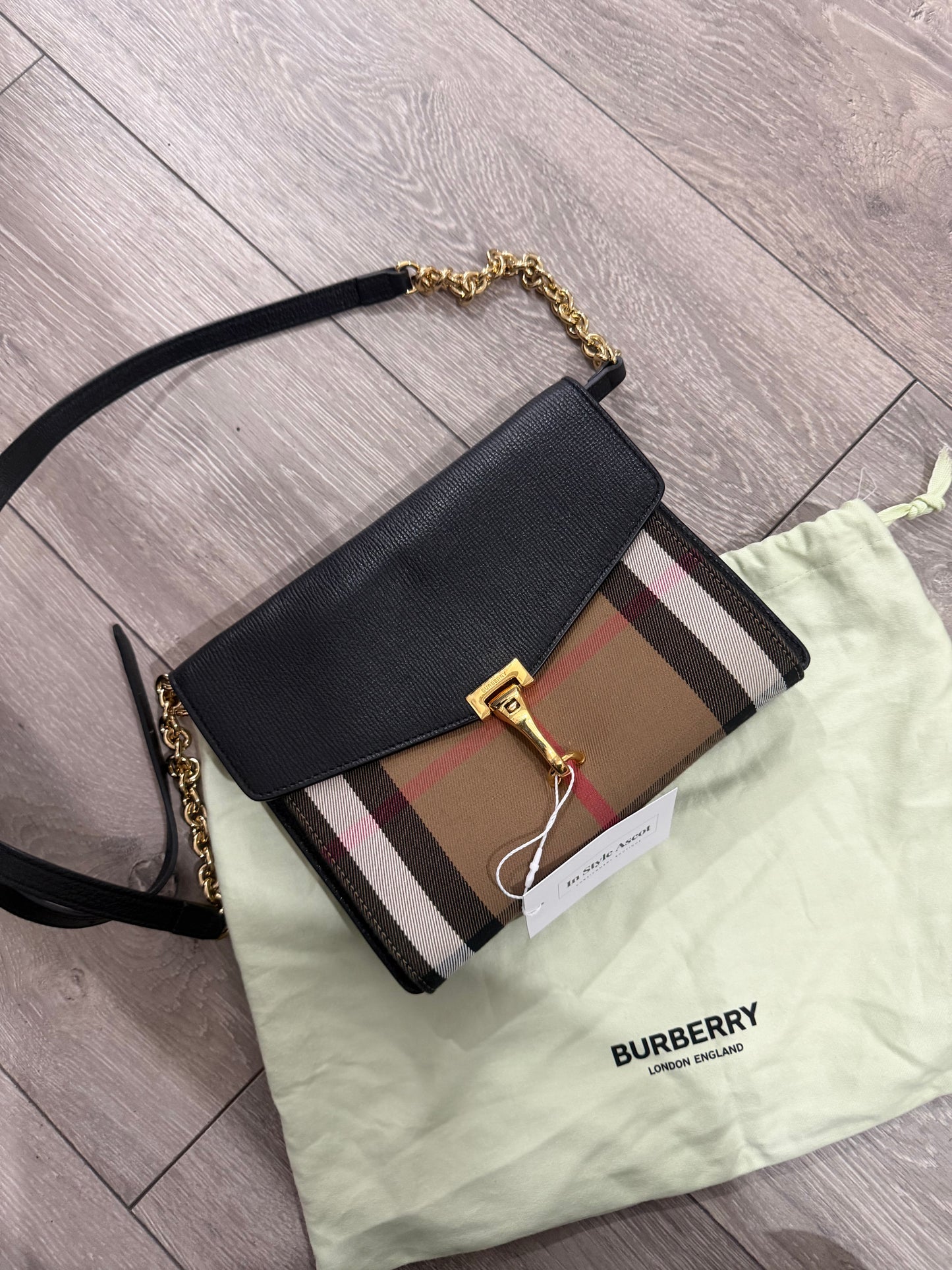 Burberry Macken House Check Small Crossbody Bag