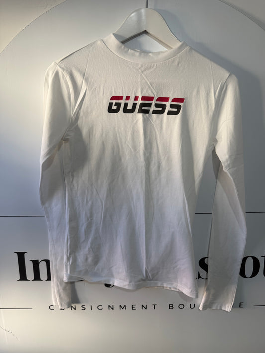 White Guess Long Sleeve top, Small