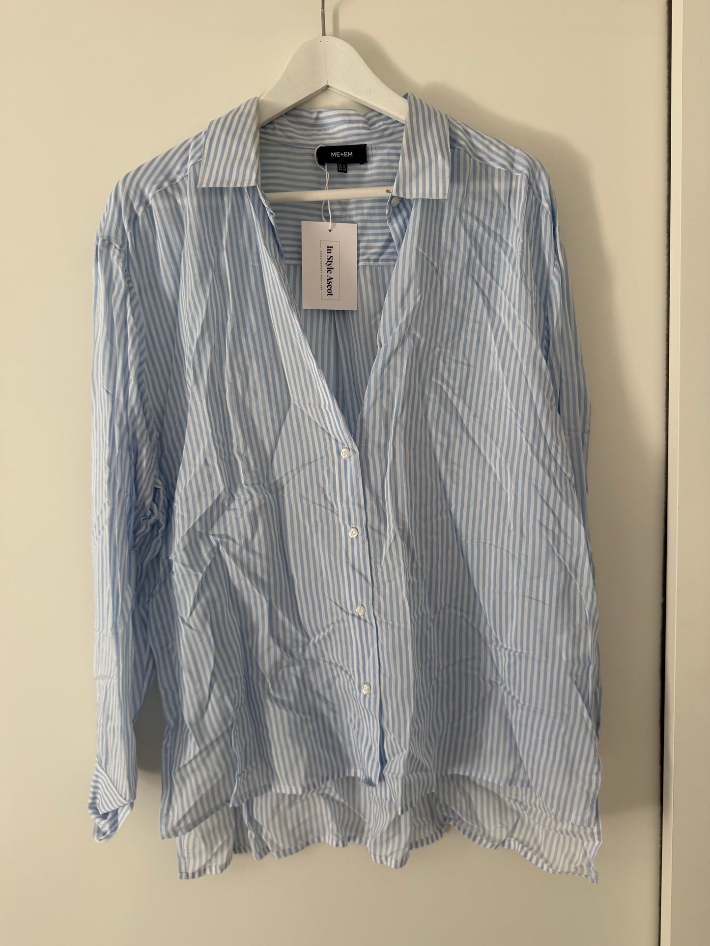 Pre-loved Blue Stripe Me + Em Blouse, 14
