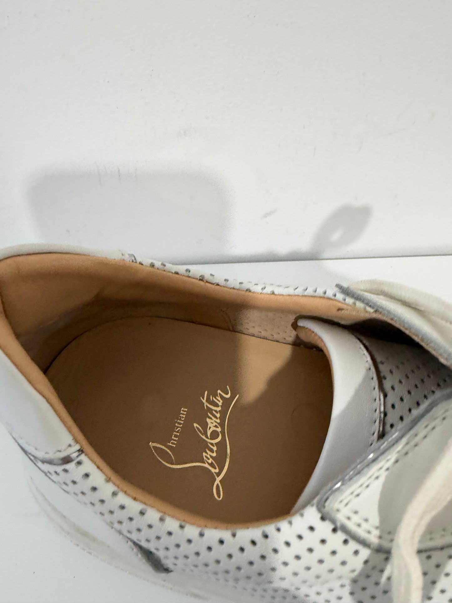 Pre-owned, White Christian Louboutin Sneakers Trainers, Size 6 (39)
