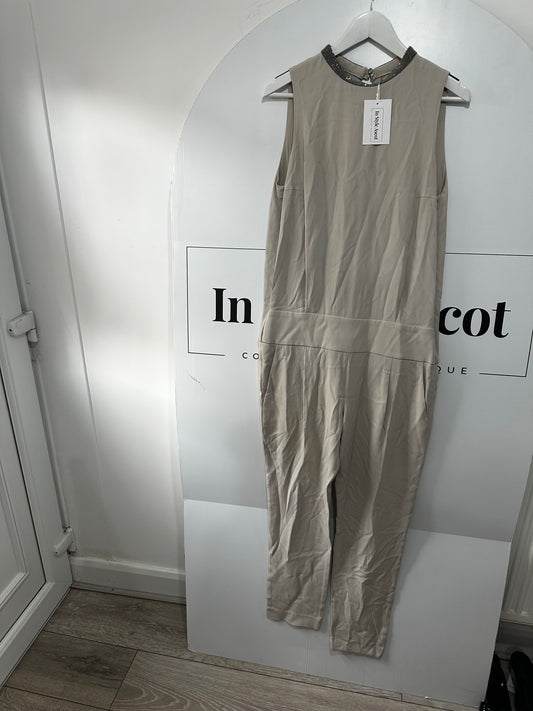 Champagne Brunello Cucinelli Jumpsuit, Size Medium