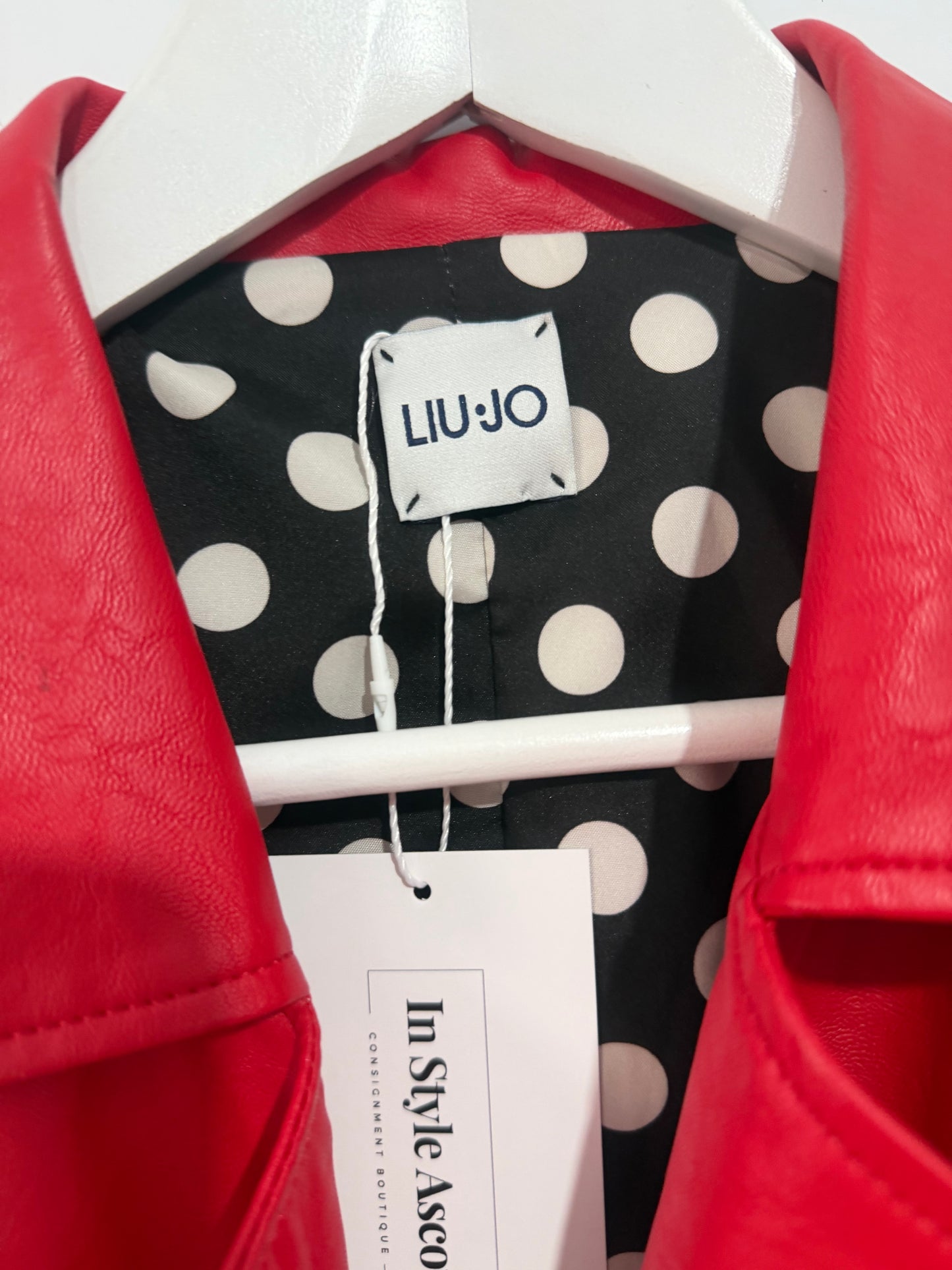 Red Liu Jo Leather Jacket, Size 42 (UK 10)