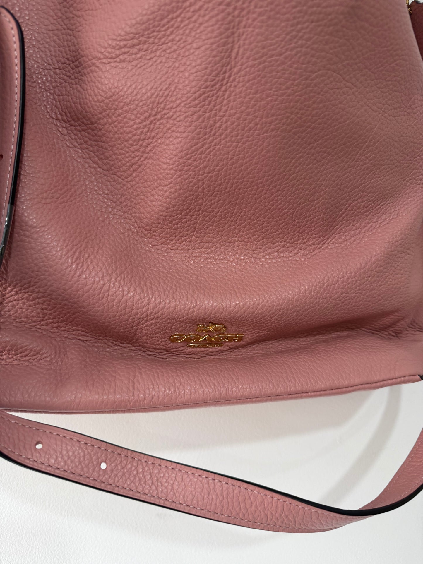 Preloved, Antique Pink with gold hardware Coach Tote Handbag