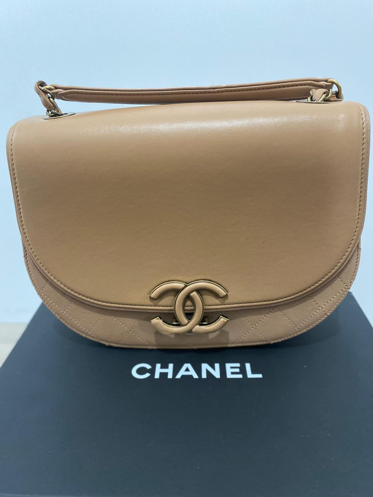 Beige Chanel Crossbody Bag