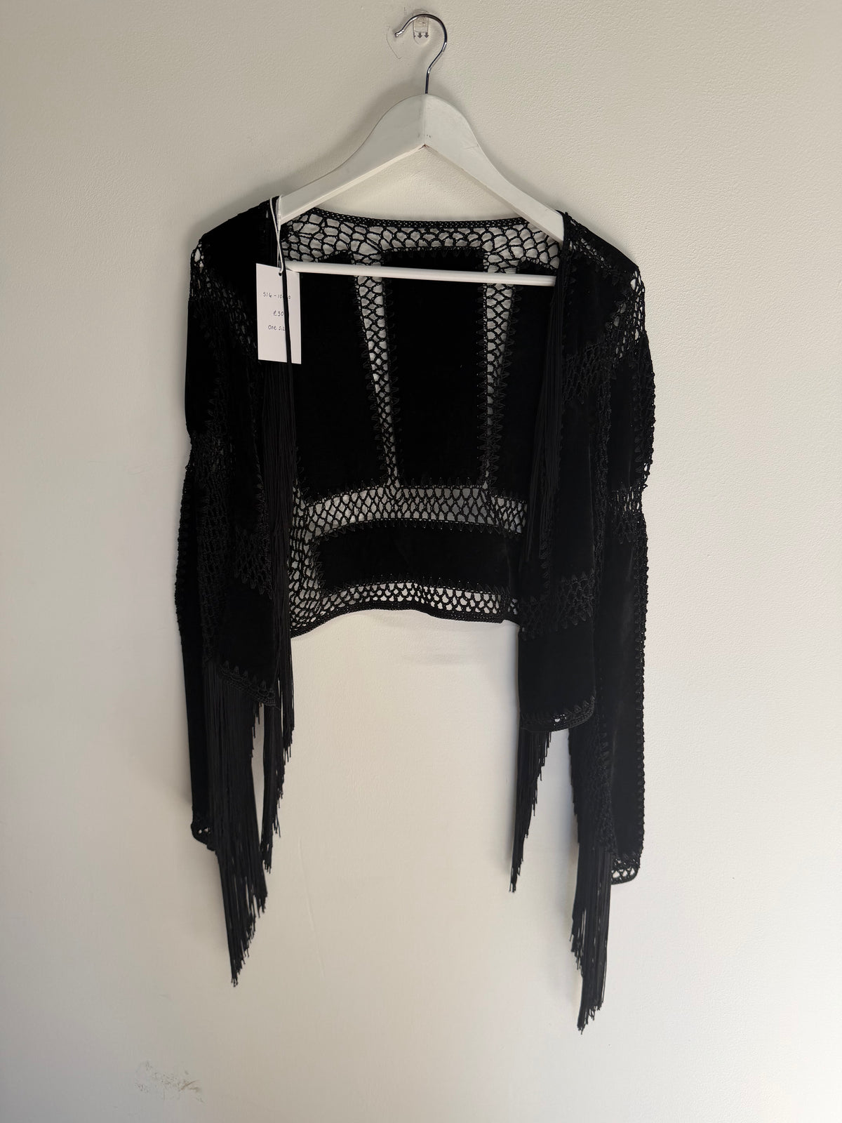 Preloved Tassle Jacket Size One Size Black