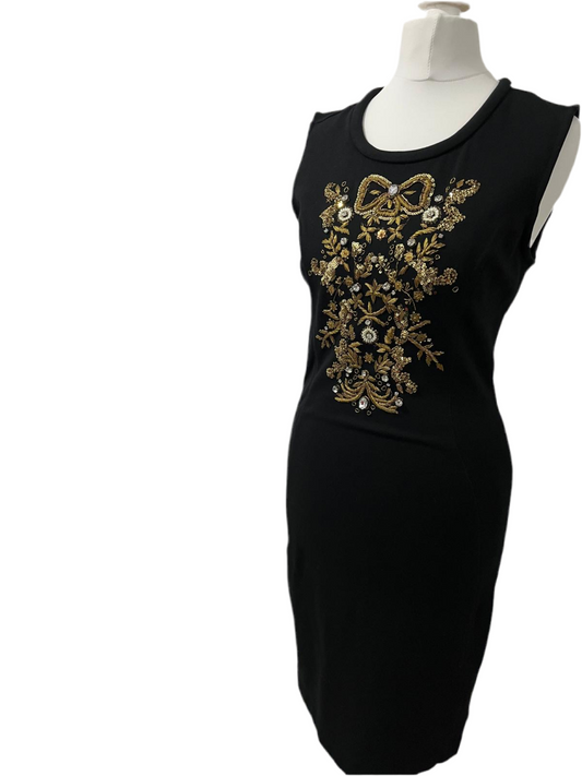 Black/Gold Juicy Couture Cocktail Party Dress, 8