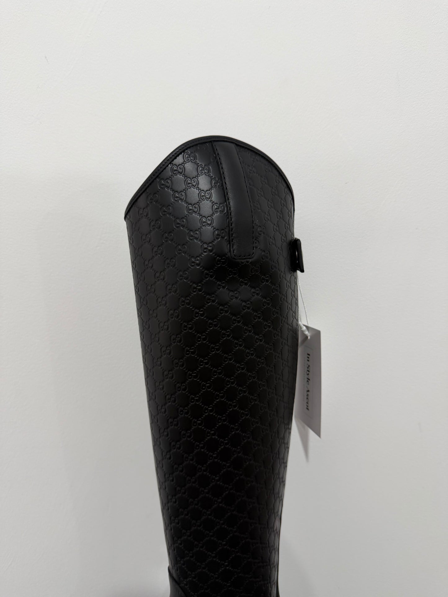 Pre-owned, Brand New Black Guccissima Gucci Riding Boots, Size 35 (UK 2)
