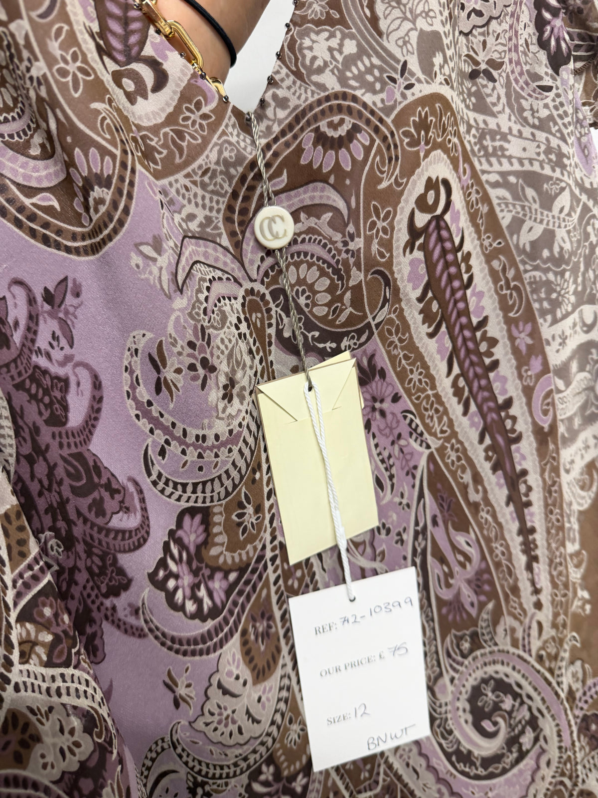 Preloved BNWT CC Dress Size 12 Lilac Pattern