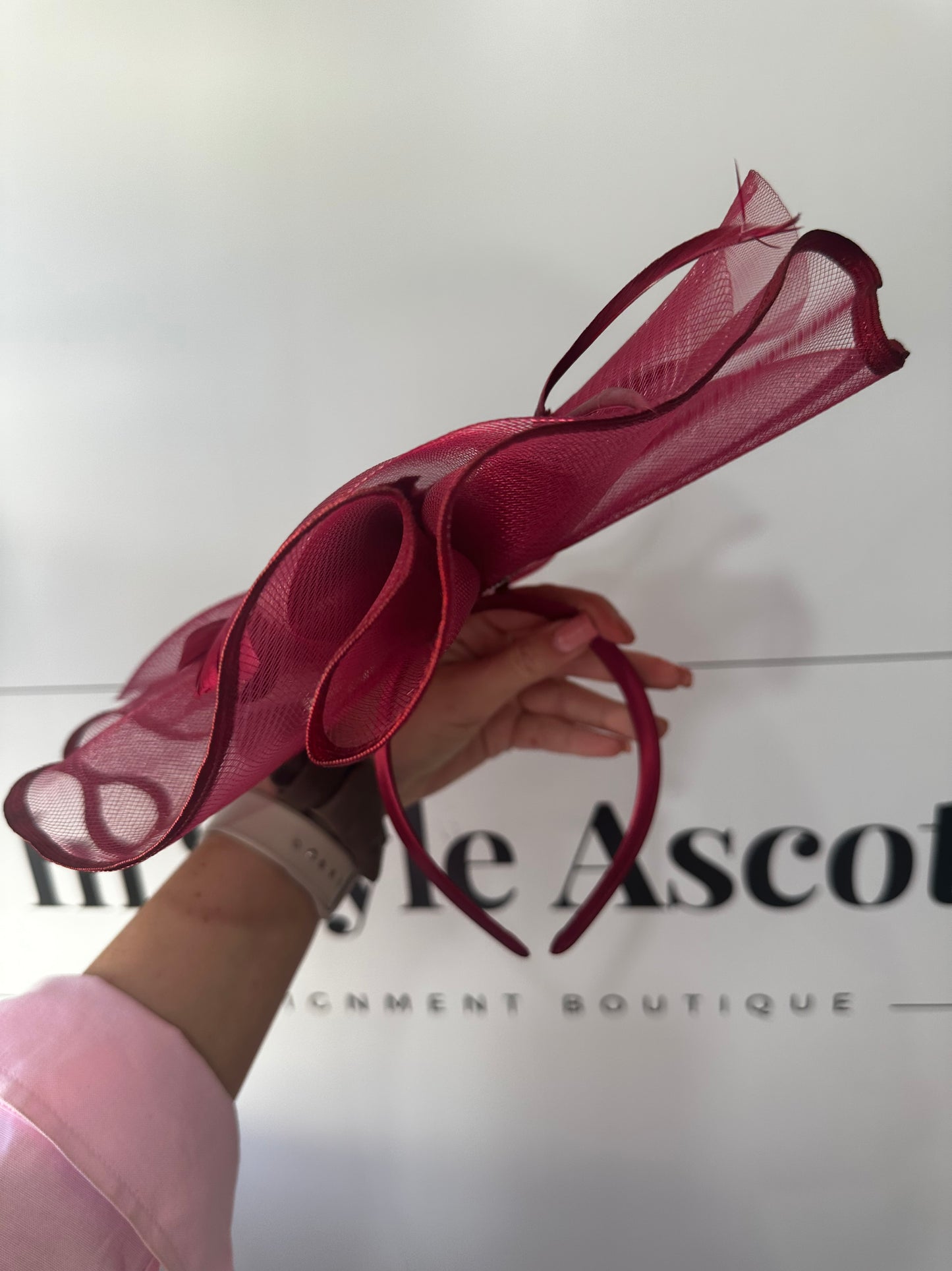 Burgundy Fascinator