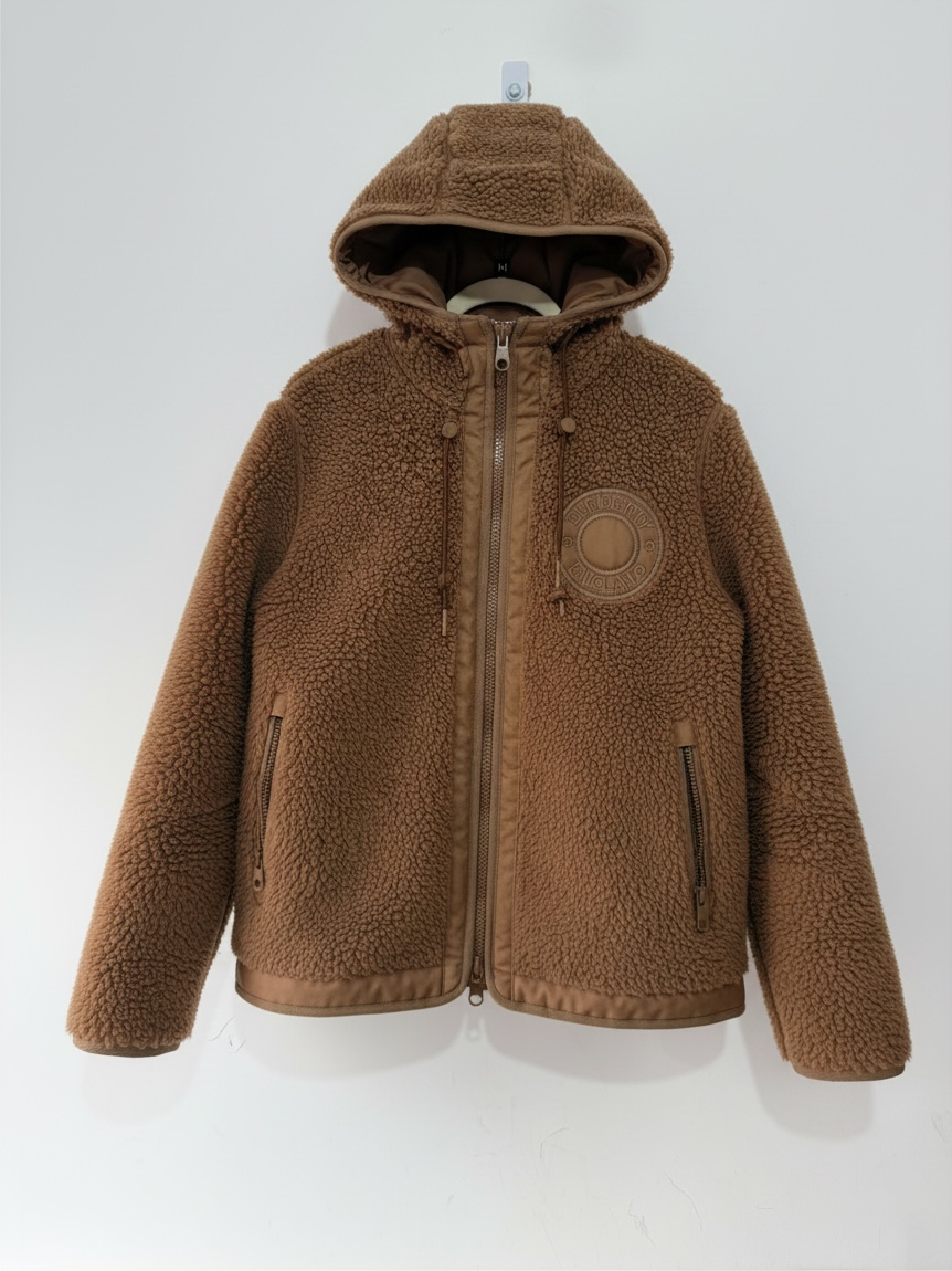 Preloved Burberry Teddy Coat Size 10 Camel