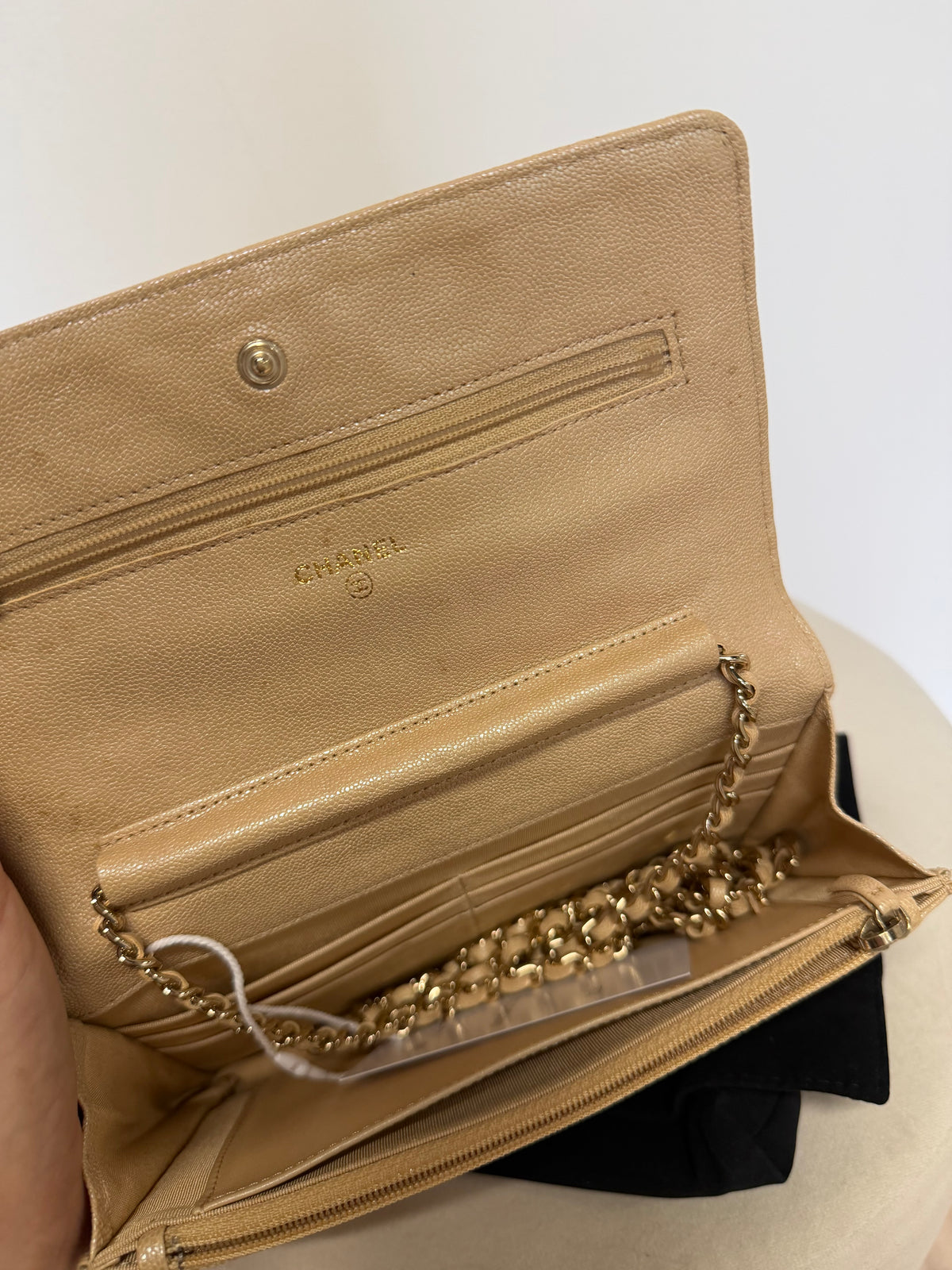 Preloved Chanel Handbag Beige