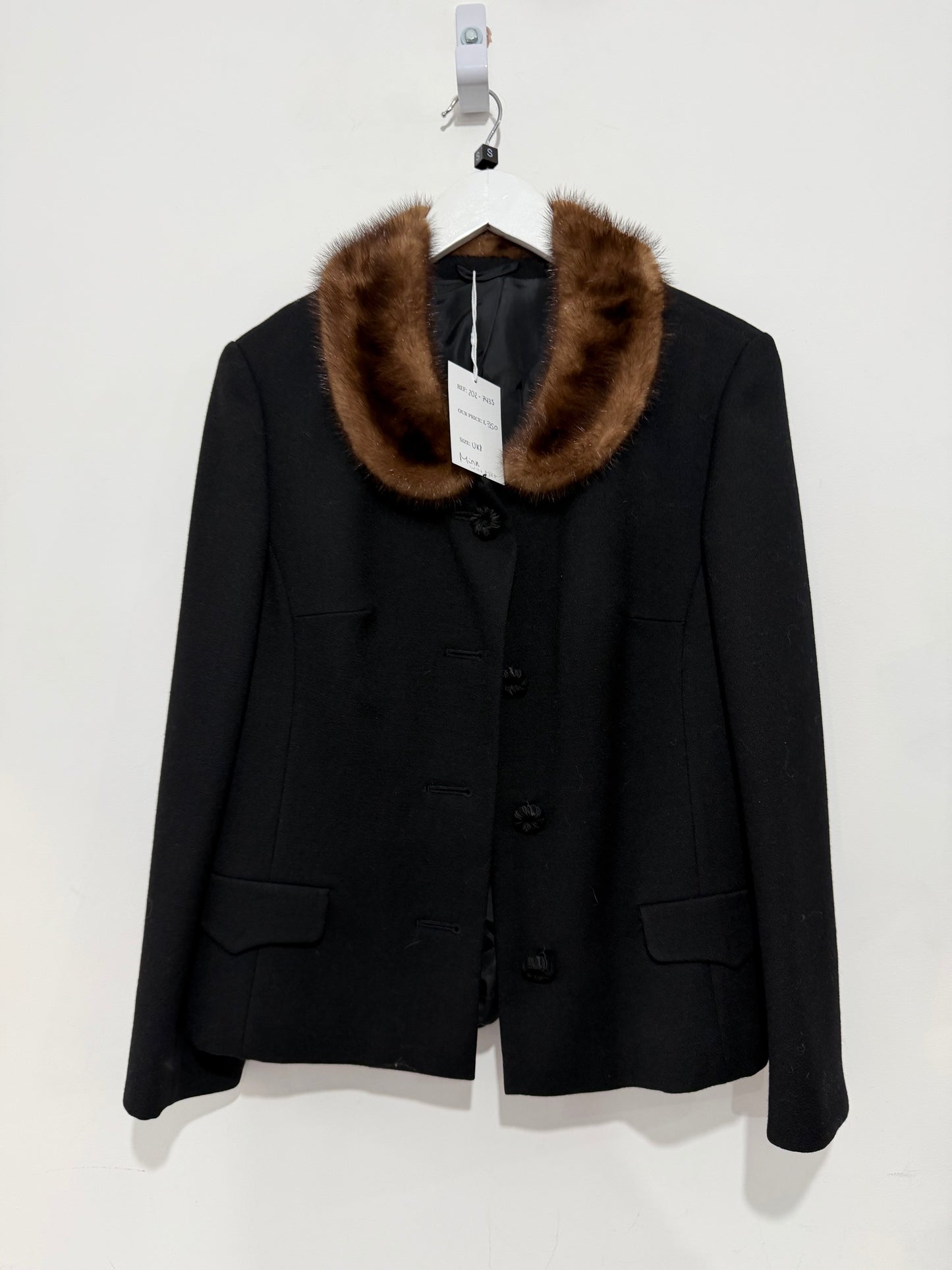 Preloved, Black Mink O.W.Plum Blazer, UK 8