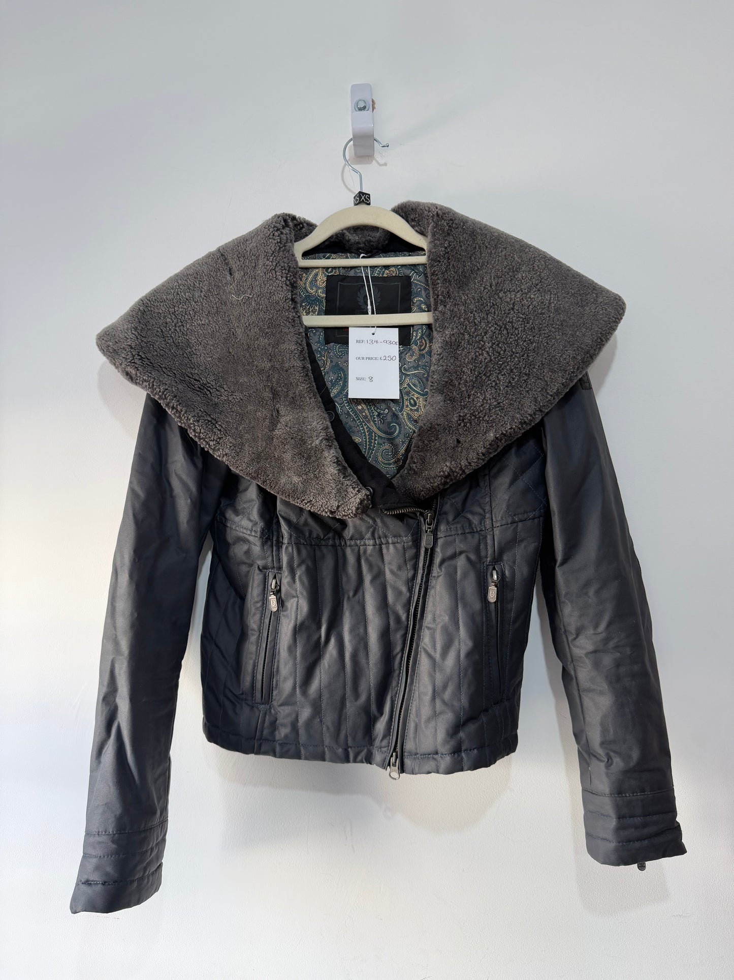 Preloved Belstaff Jacket Size 8 Grey