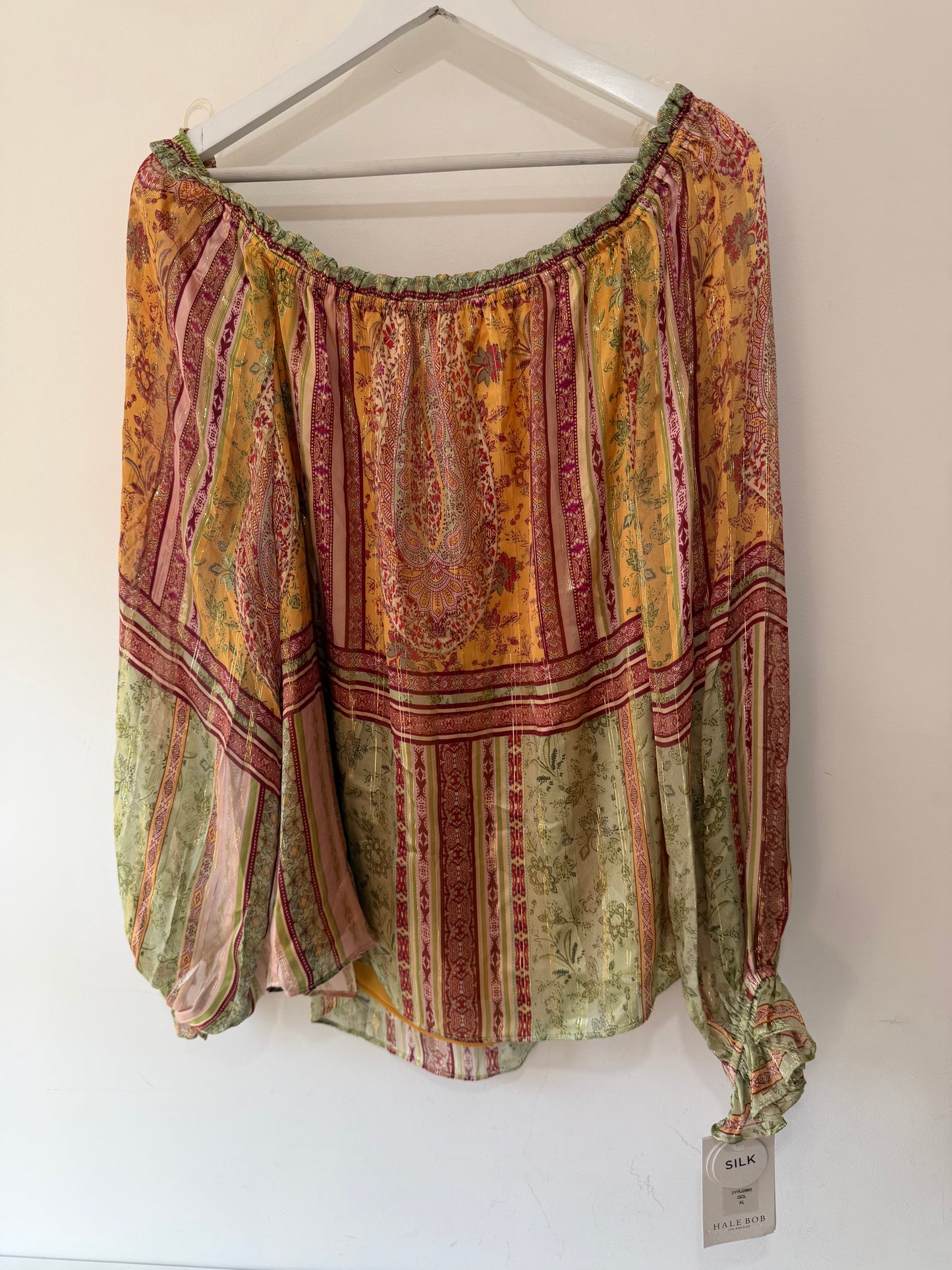 Preloved Multi Hale Bob Off the Shoulder Top, BNWT XL