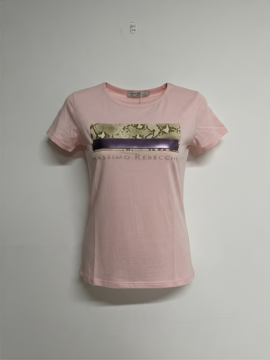 BNWT Massimo Rebecchi T Shirt Size XS Pink