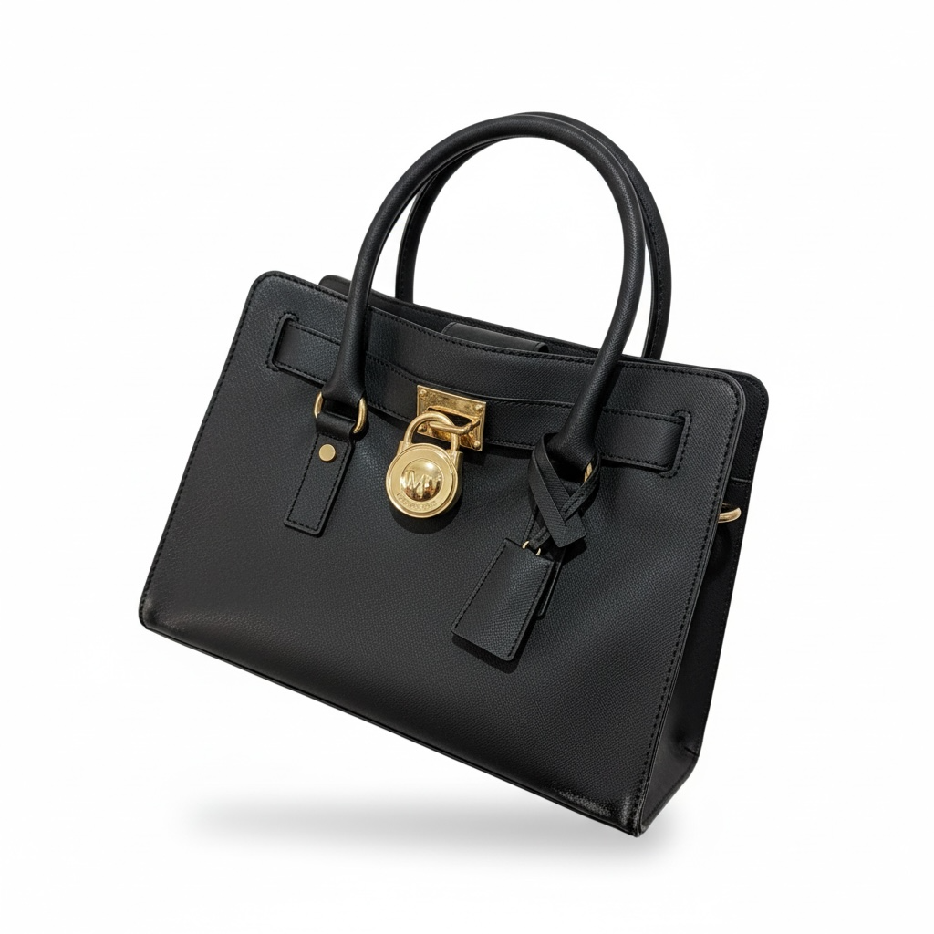 Black and Gold Michael Kors Handbag and Purse Set, Small