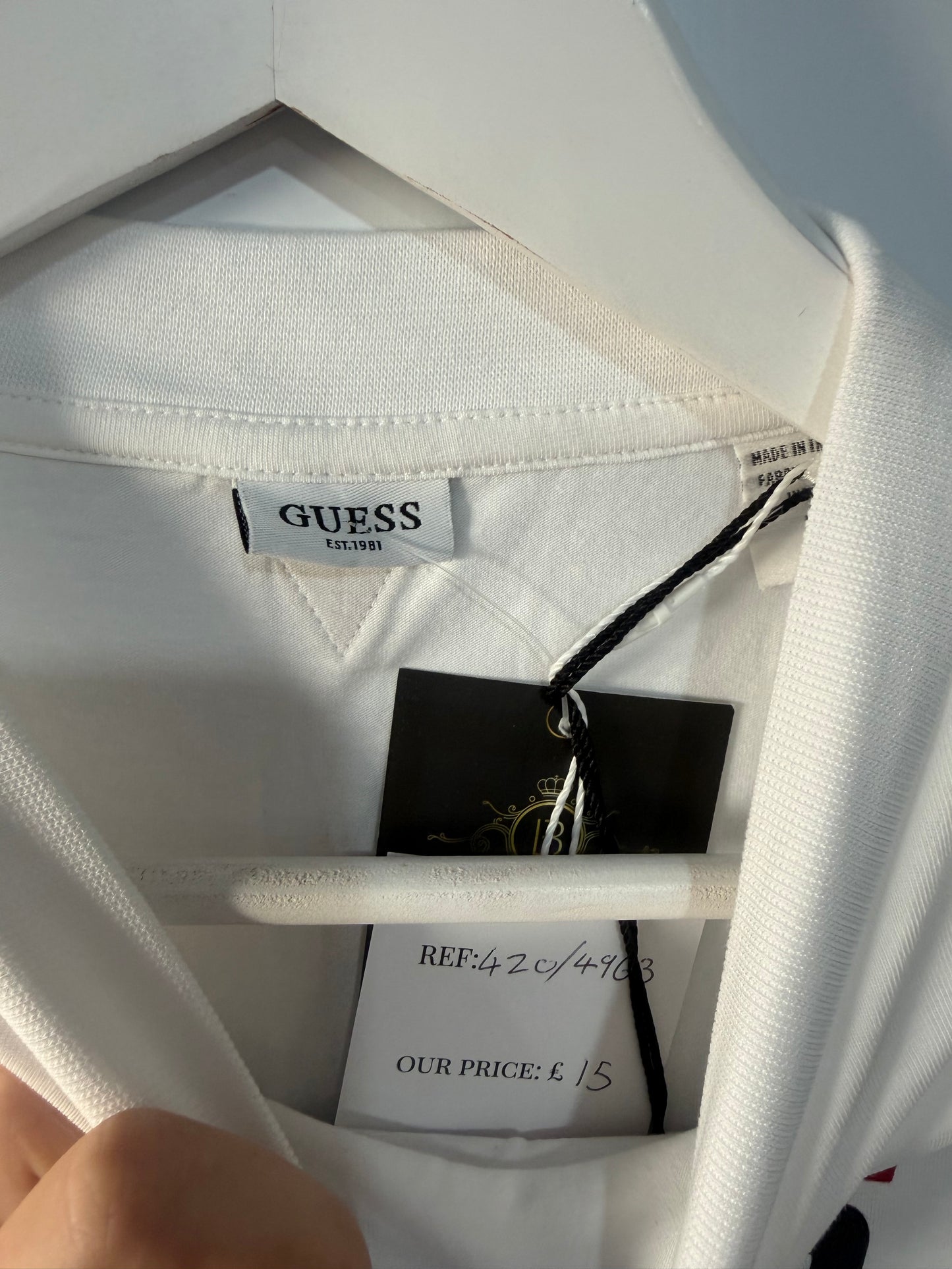 White Guess Long Sleeve top, Small