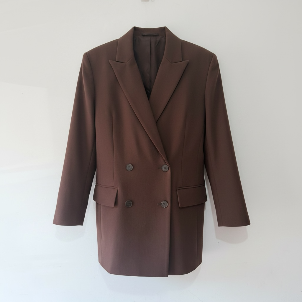 Preloved Chocolate Brown Anthropologie Blazer, Size XS Oversized