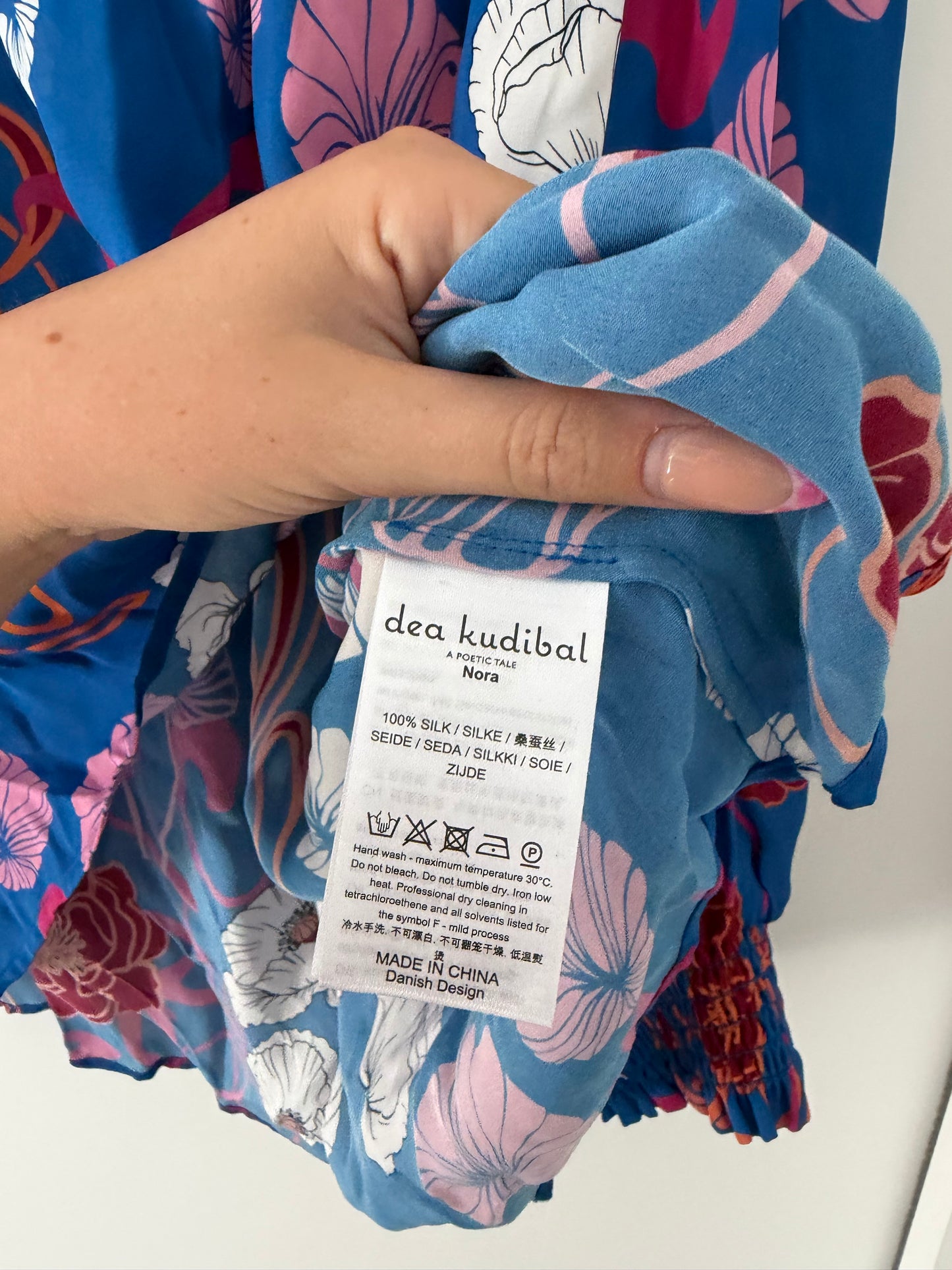 Pre-loved Pattern Blue/Red Dea Kudibal Blouse, XL, BNWT