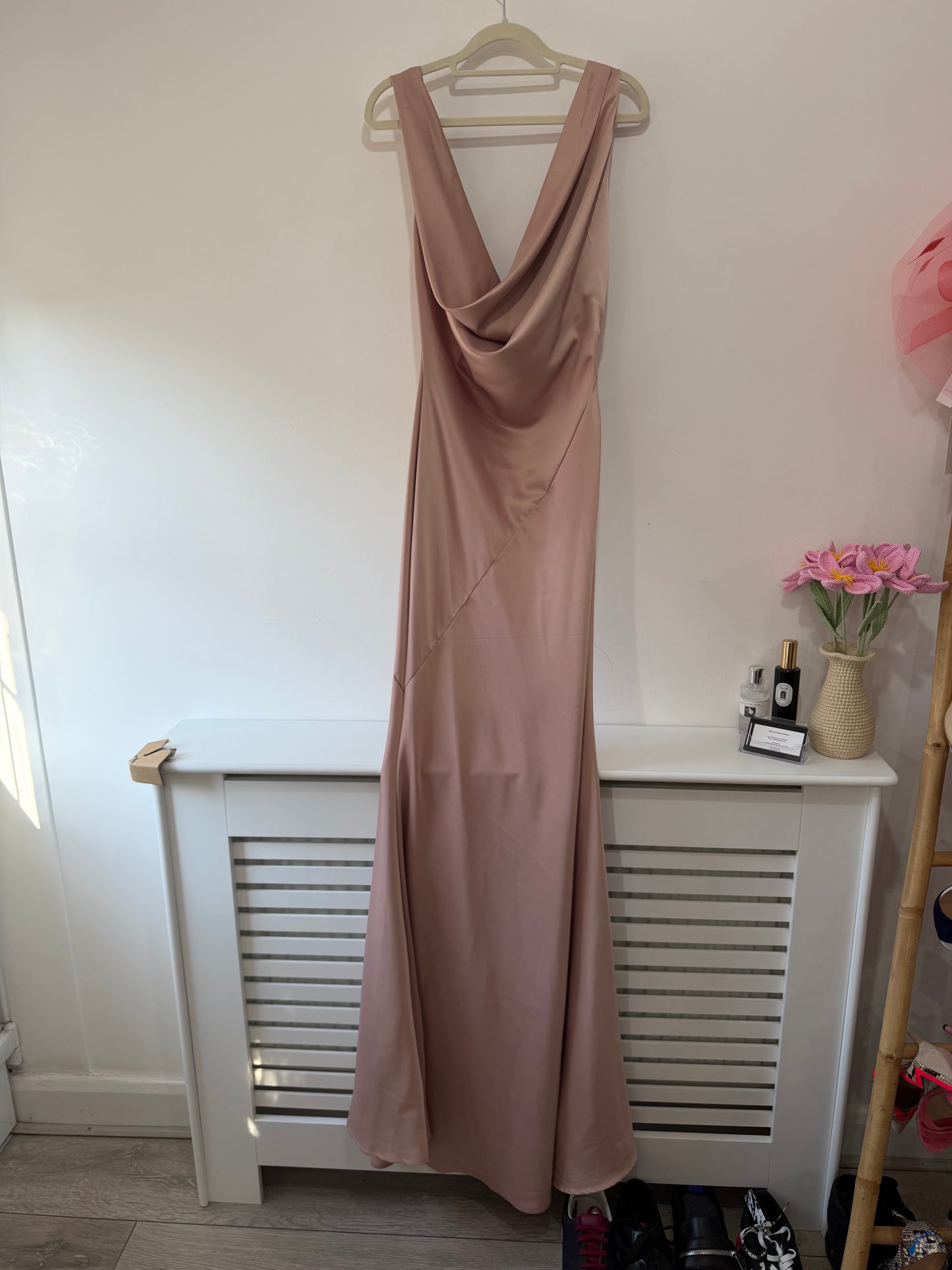 Preloved, Rose Gold Violet Aurora  Dress, UK 12