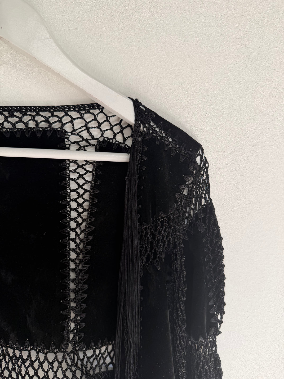 Preloved Tassle Jacket Size One Size Black