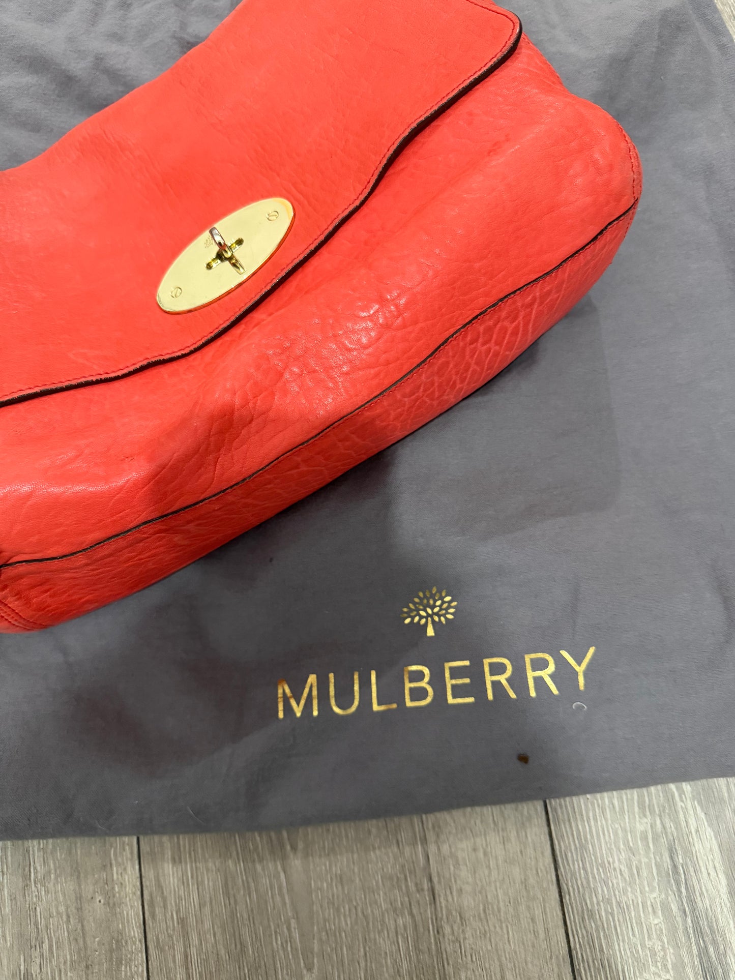 Pre-owned Tomato" (Coral) Mulberry Edna Crossbody Bag