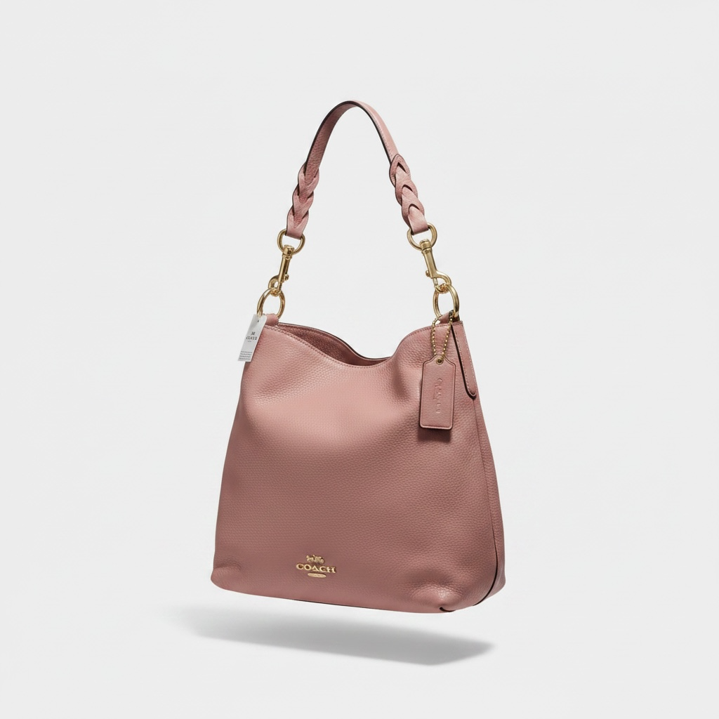 Preloved, Antique Pink with gold hardware Coach Tote Handbag